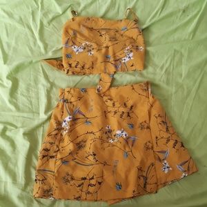 2 piece (crop top and shorts)